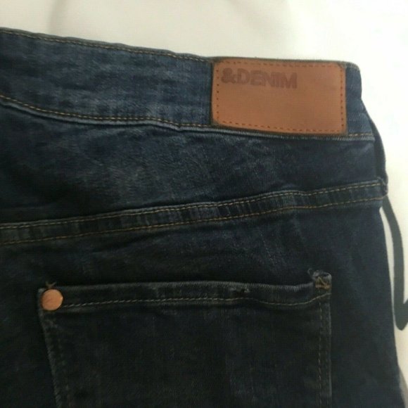 H&M Womens Blue Cotton Denim Bootcut Dark Stretch - Picture 8 of 10